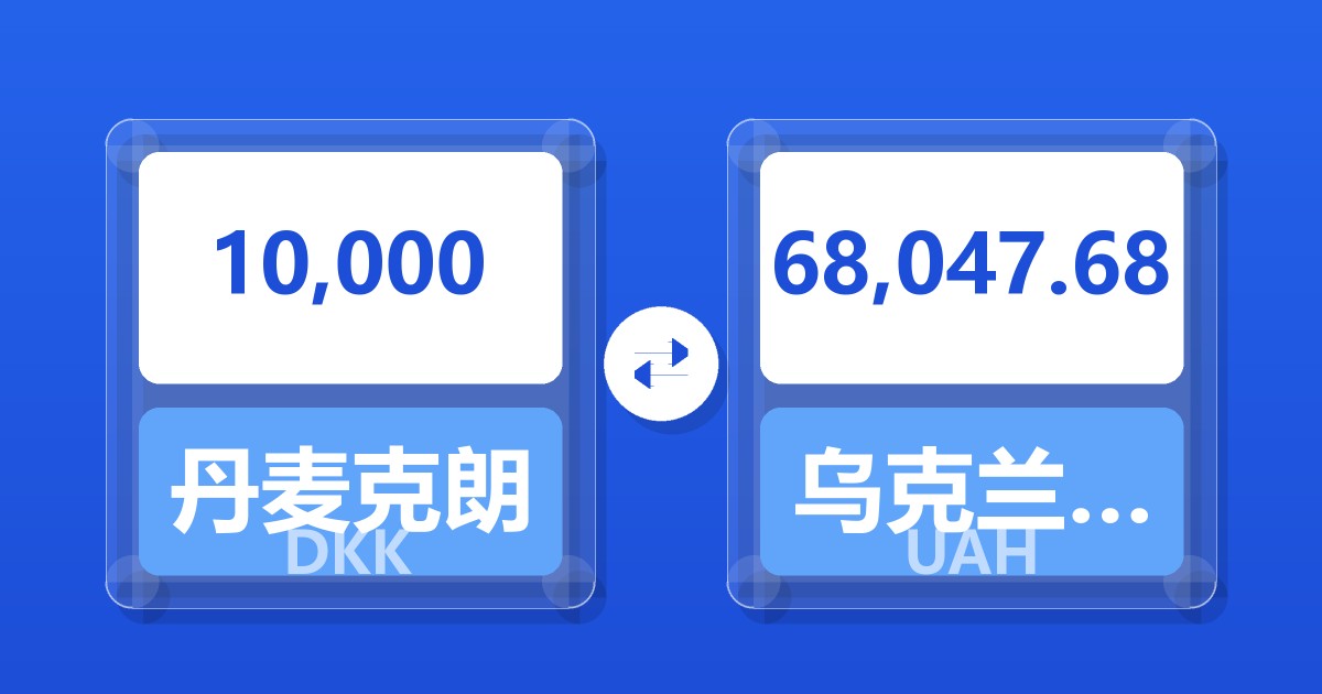 10,000丹麦克朗兑乌克兰格里夫纳