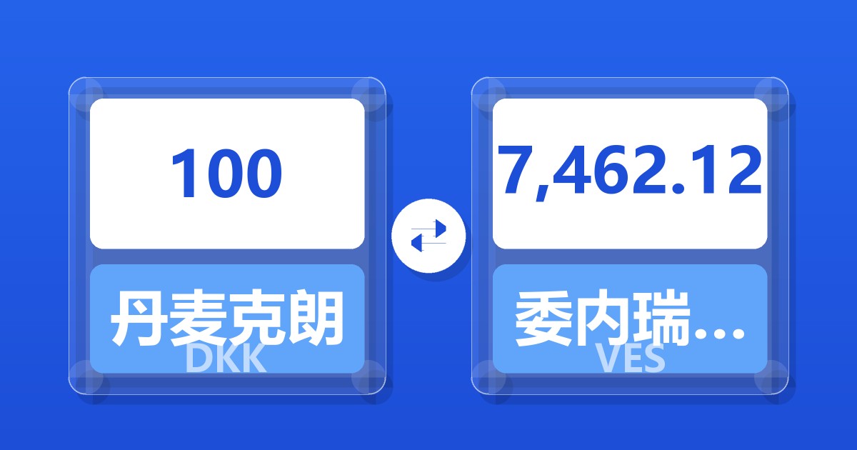 100丹麦克朗兑委内瑞拉玻利瓦尔