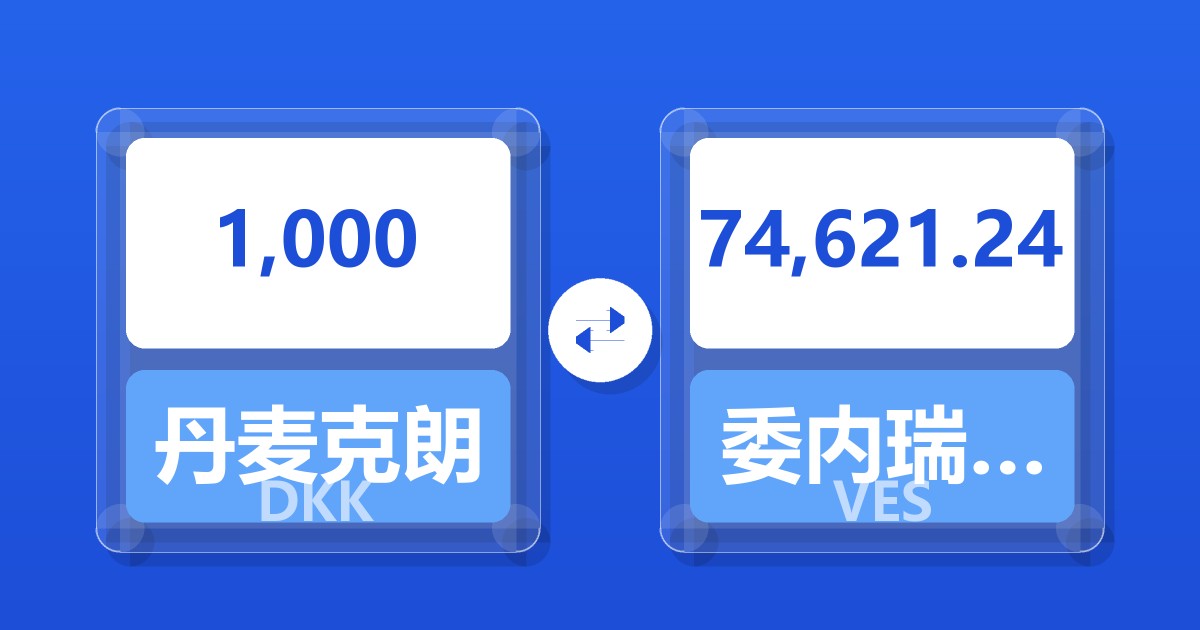 1,000丹麦克朗兑委内瑞拉玻利瓦尔