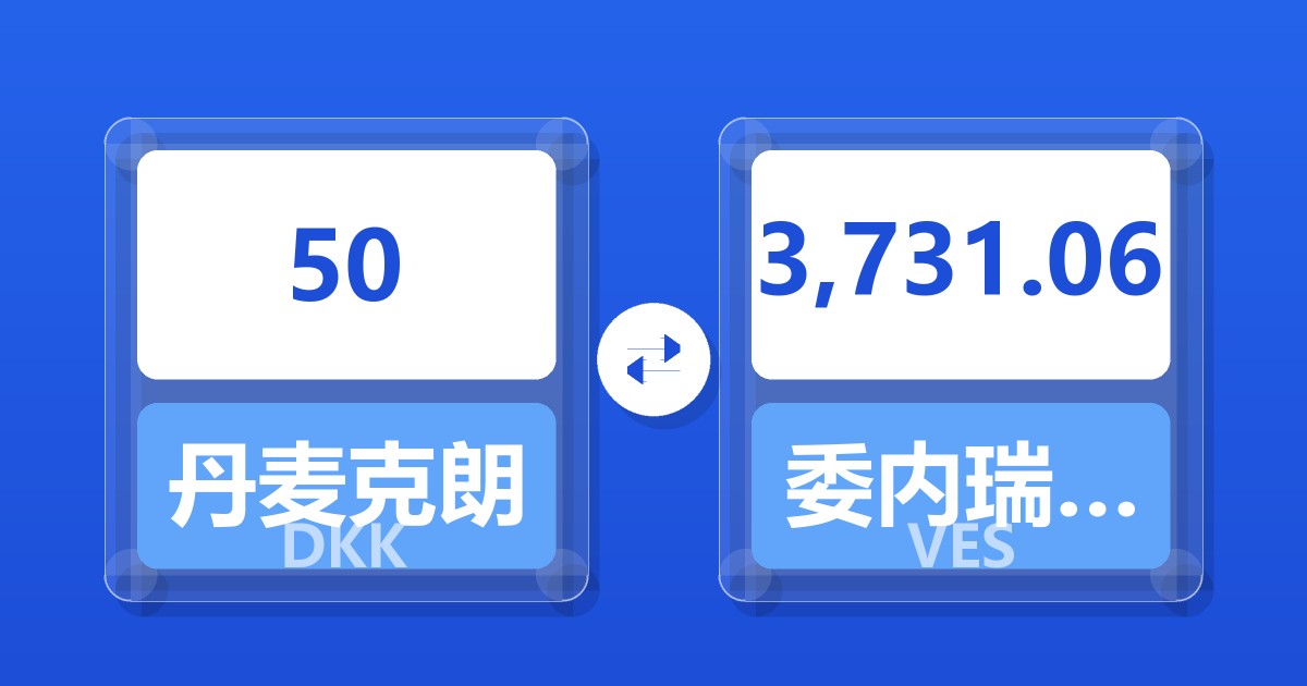 50丹麦克朗兑委内瑞拉玻利瓦尔