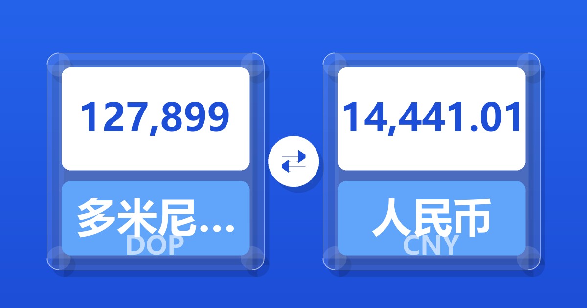 127,899多米尼加比索兑人民币