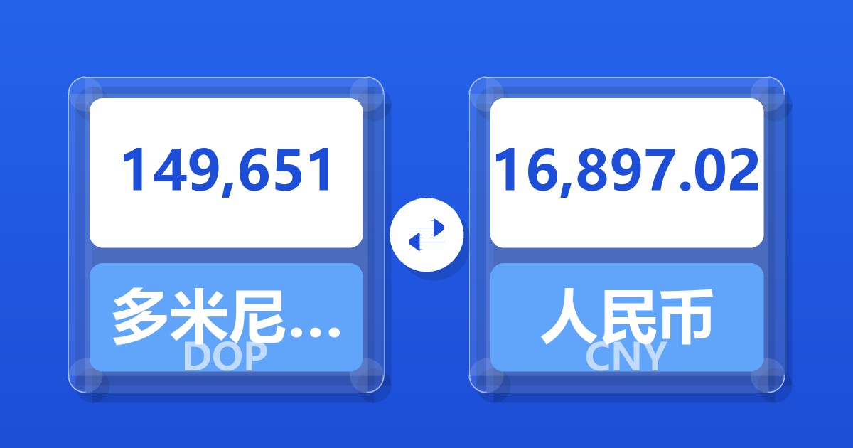 149,651多米尼加比索兑人民币