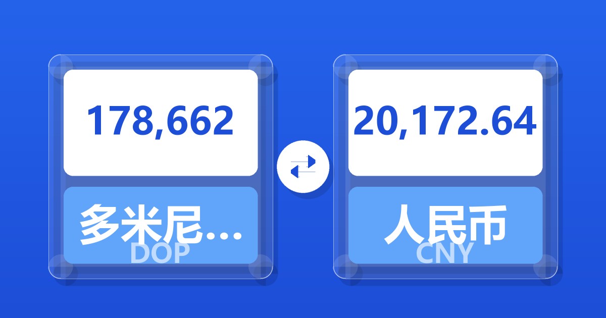 178,662多米尼加比索兑人民币