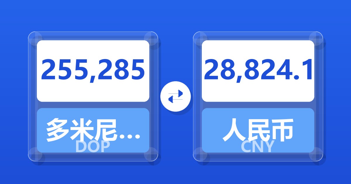 255,285多米尼加比索兑人民币