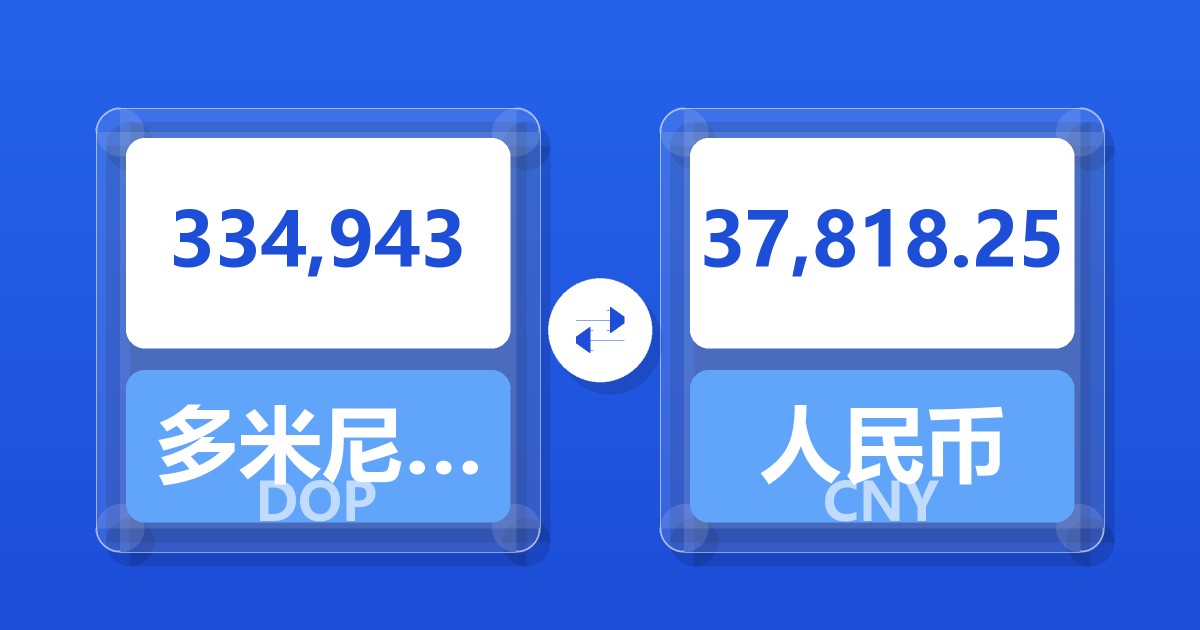 334,943多米尼加比索兑人民币