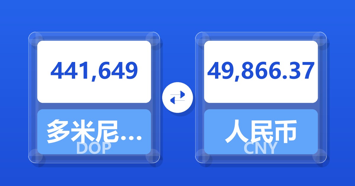 441,649多米尼加比索兑人民币