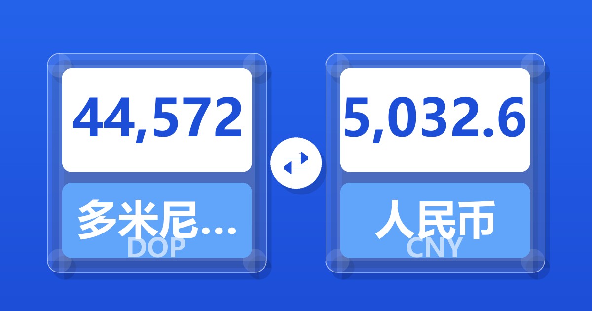 44,572多米尼加比索兑人民币