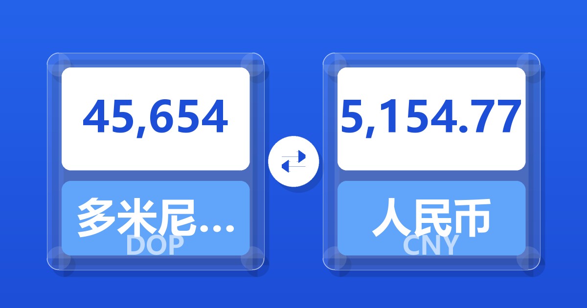 45,654多米尼加比索兑人民币