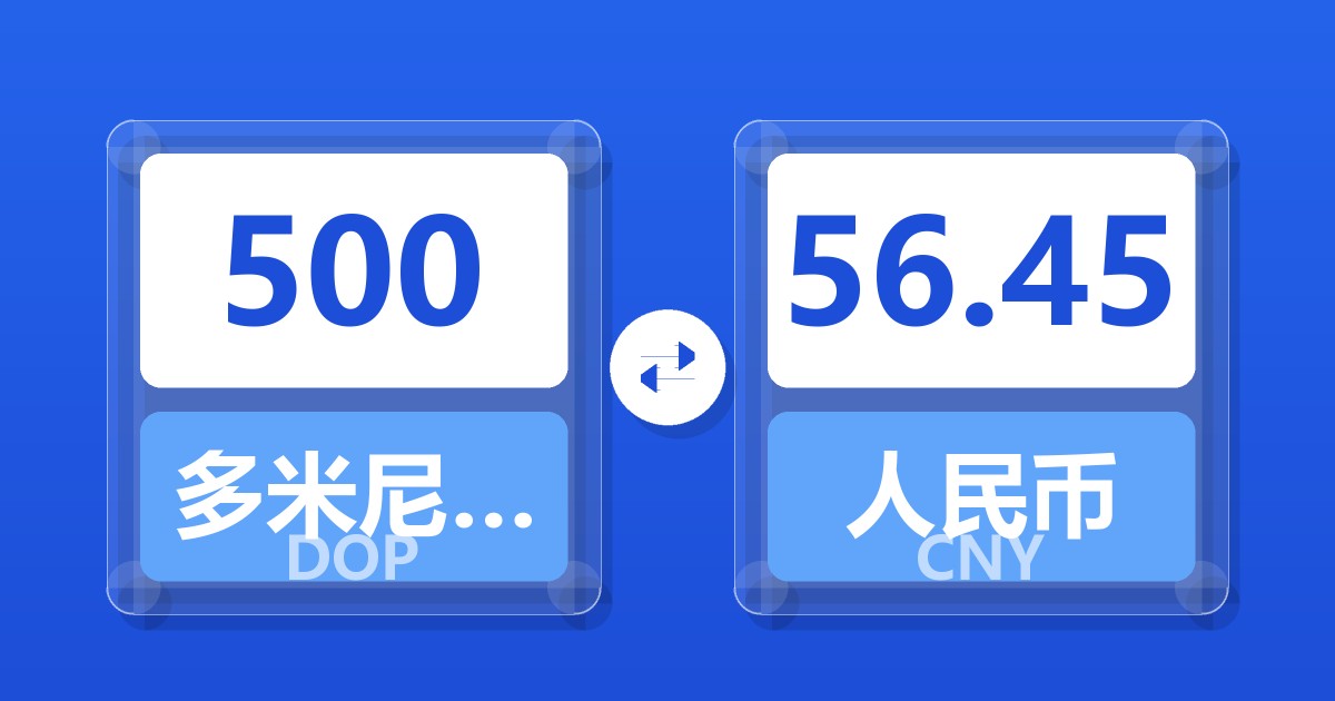 500多米尼加比索兑人民币