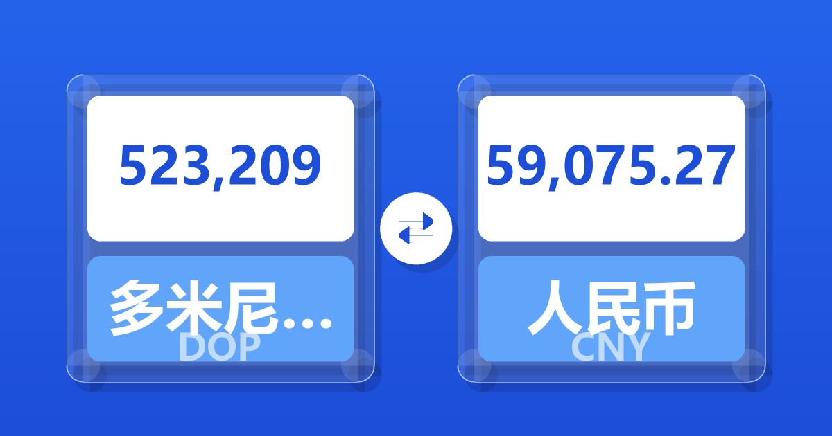 523,209多米尼加比索兑人民币
