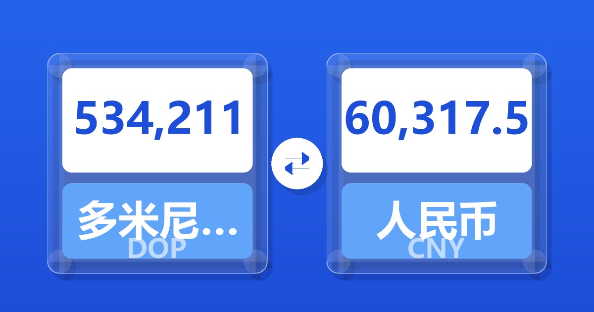 534,211多米尼加比索兑人民币