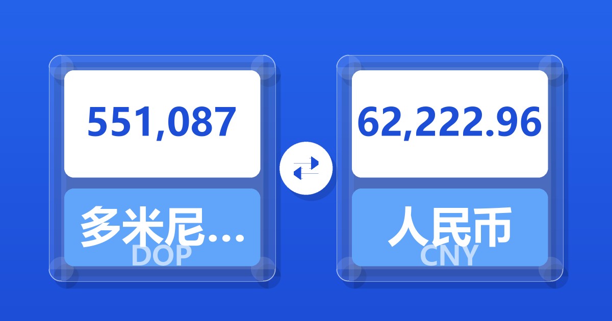 551,087多米尼加比索兑人民币