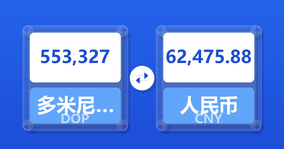 553,327多米尼加比索兑人民币