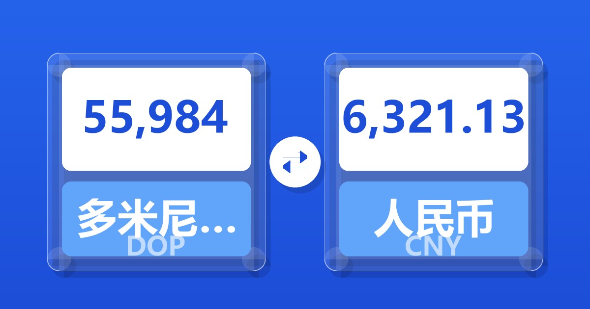 55,984多米尼加比索兑人民币
