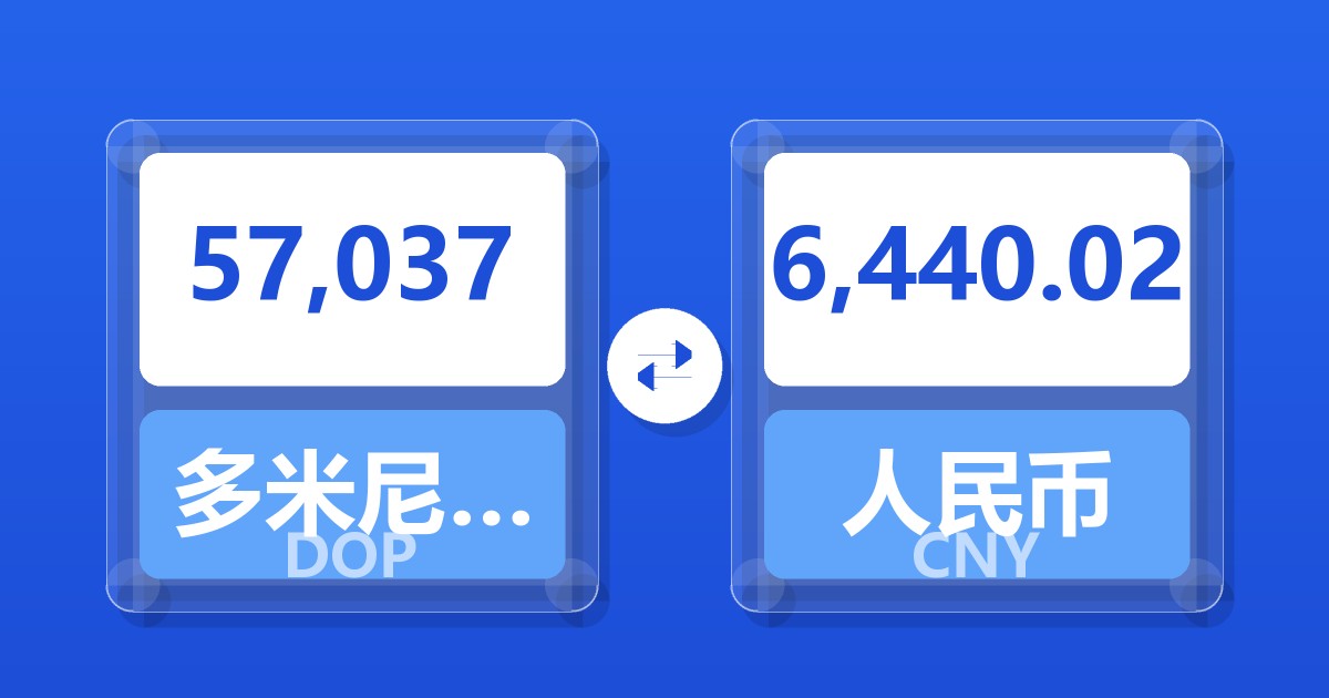 57,037多米尼加比索兑人民币