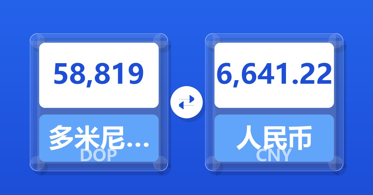 58,819多米尼加比索兑人民币