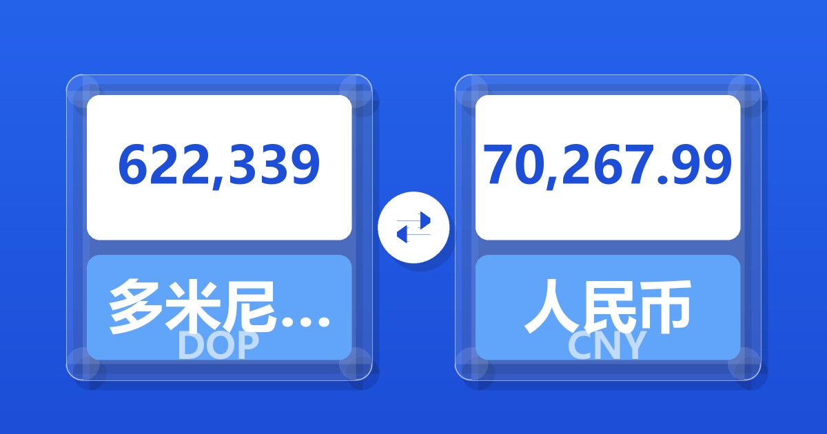 622,339多米尼加比索兑人民币