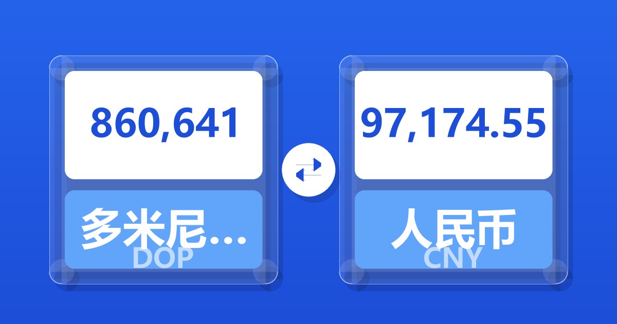 860,641多米尼加比索兑人民币