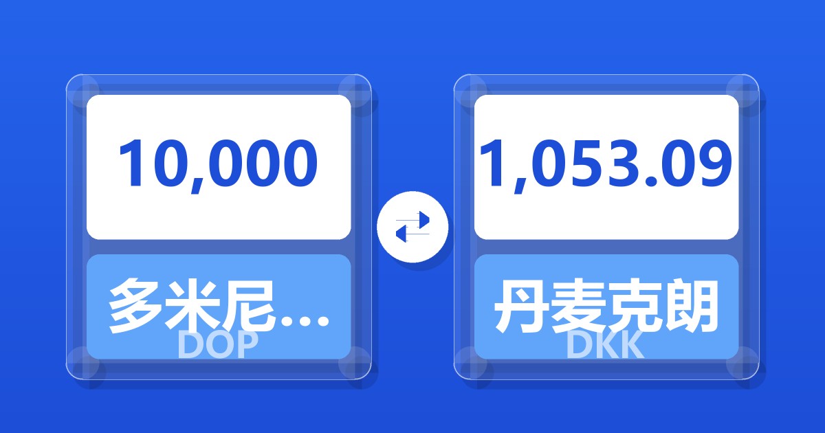 10,000多米尼加比索兑丹麦克朗