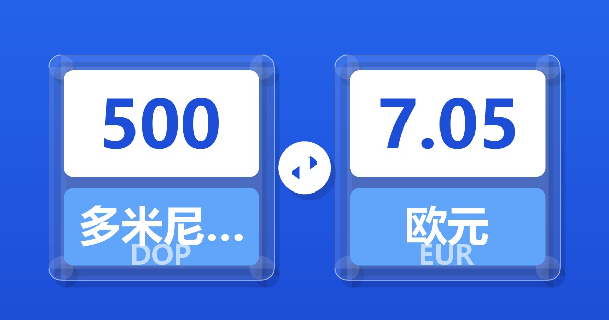 500多米尼加比索兑欧元