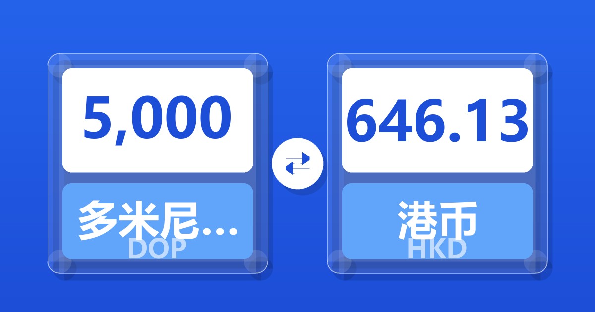 5,000多米尼加比索兑港币