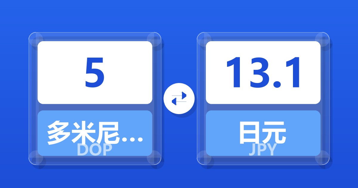 5多米尼加比索兑日元