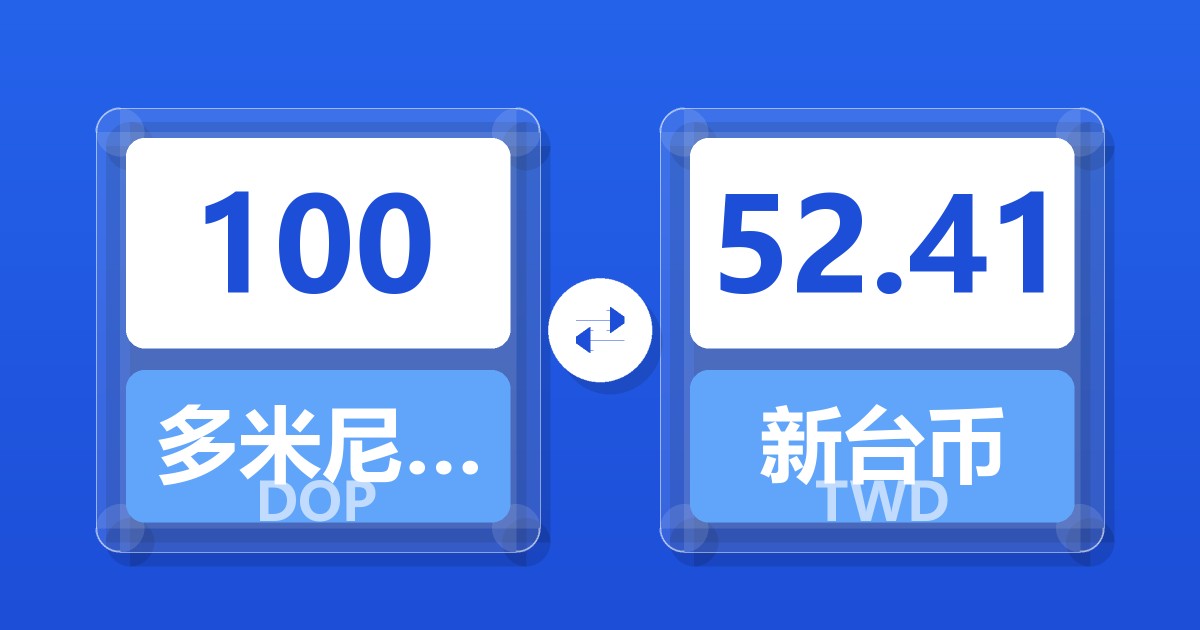 100多米尼加比索兑新台币