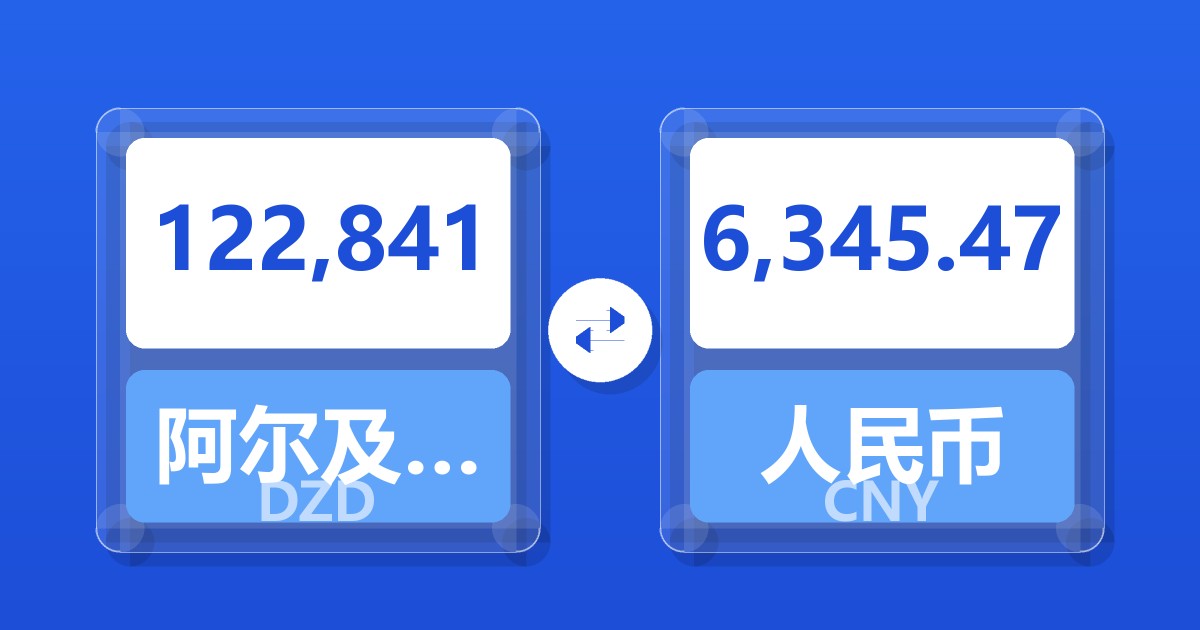 122,841阿尔及利亚第纳尔兑人民币