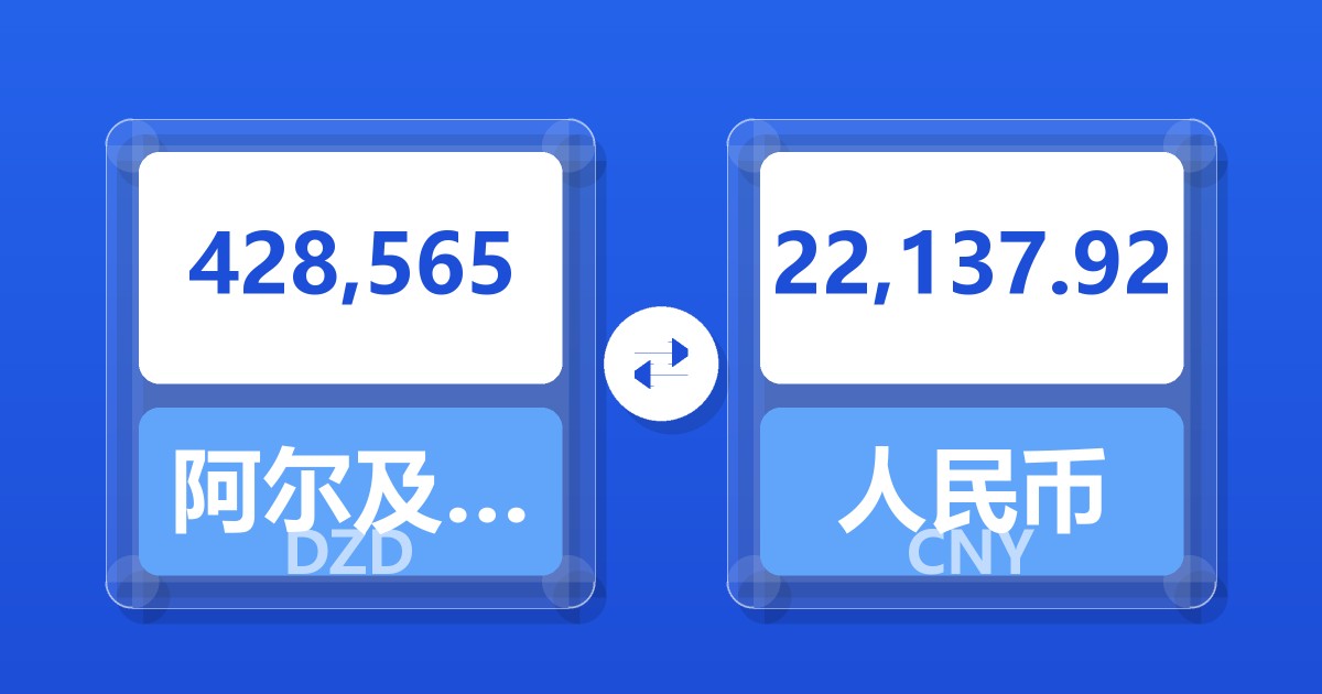 428,565阿尔及利亚第纳尔兑人民币