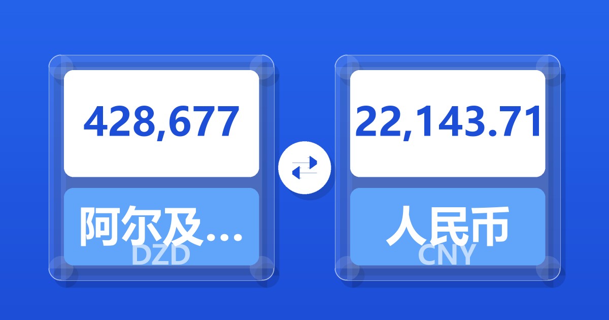 428,677阿尔及利亚第纳尔兑人民币