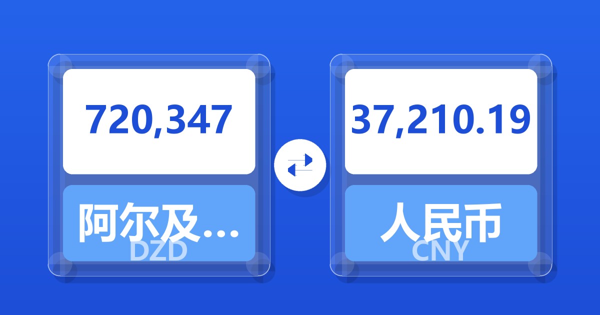 720,347阿尔及利亚第纳尔兑人民币
