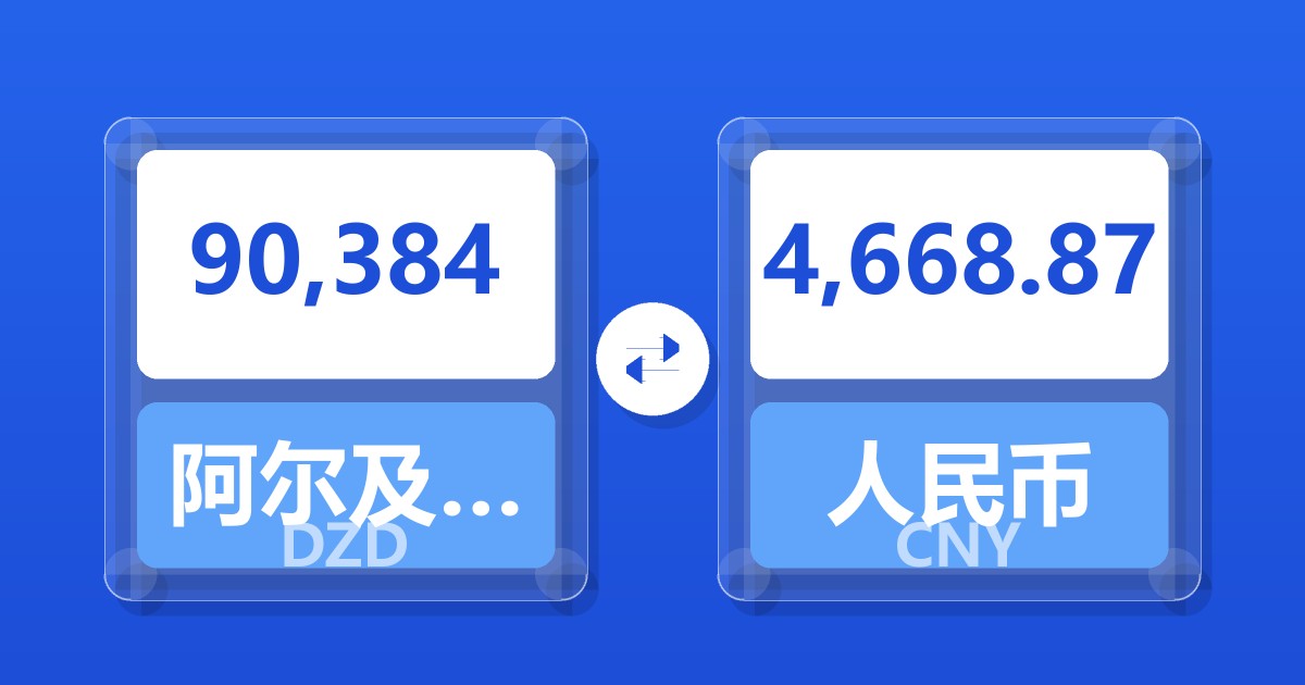 90,384阿尔及利亚第纳尔兑人民币