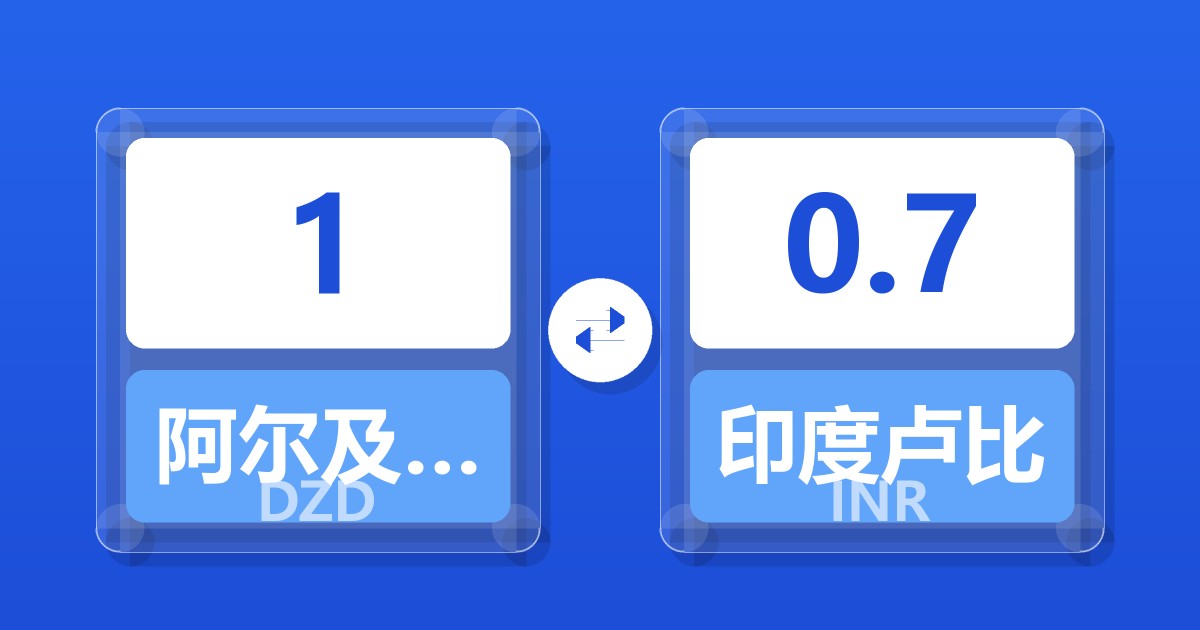 1阿尔及利亚第纳尔兑印度卢比