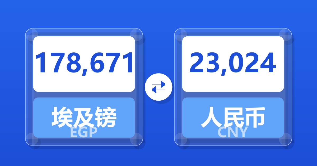 178,671埃及镑兑人民币