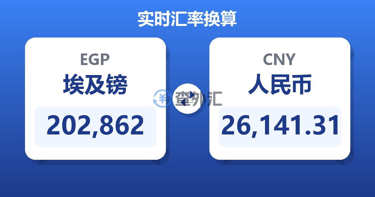 202,862埃及镑兑人民币