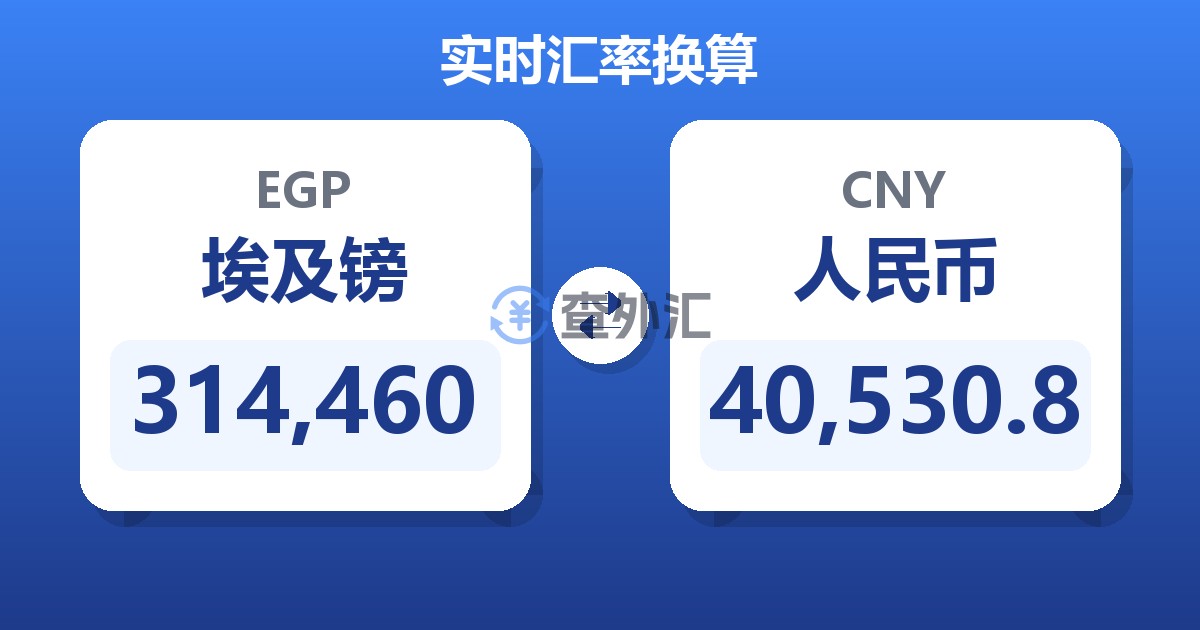 314,460埃及镑兑人民币