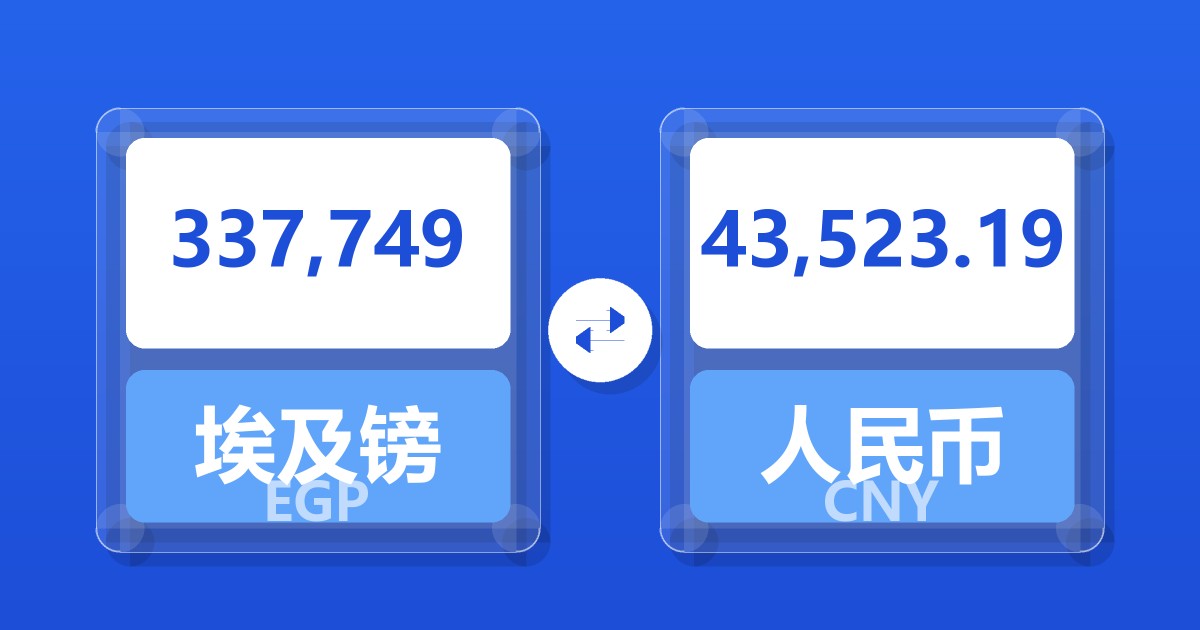 337,749埃及镑兑人民币