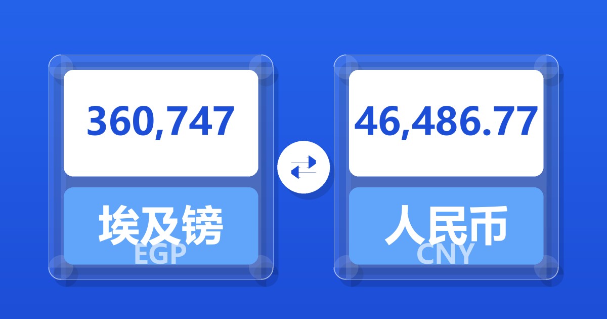 360,747埃及镑兑人民币