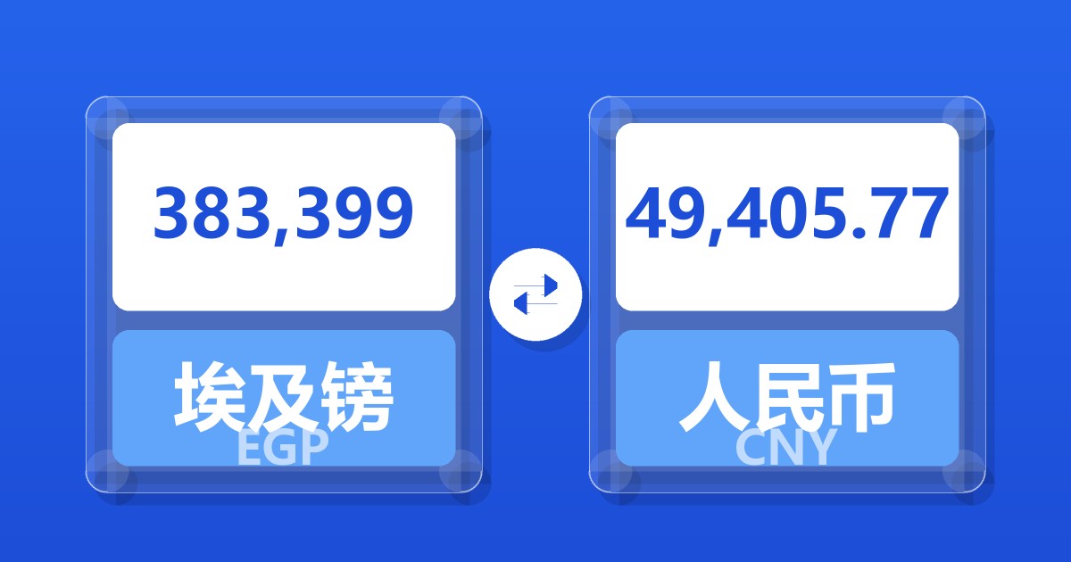 383,399埃及镑兑人民币