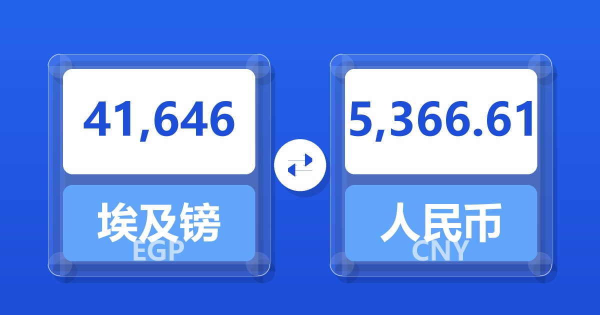 41,646埃及镑兑人民币