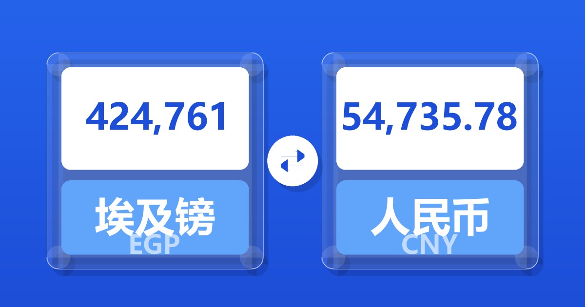 424,761埃及镑兑人民币