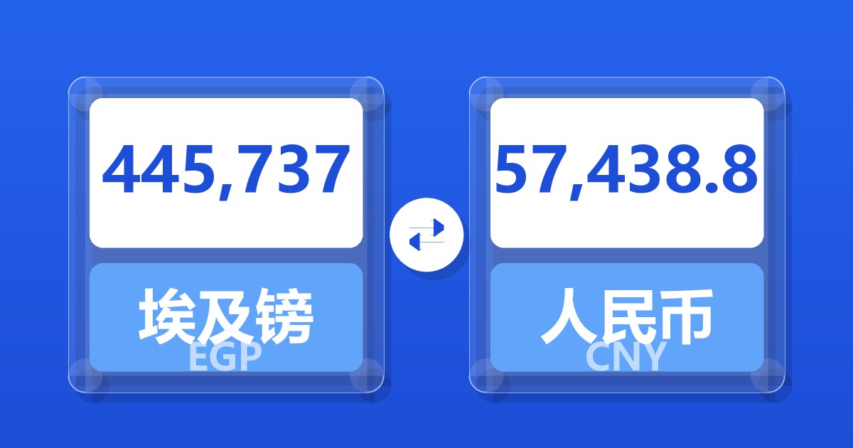445,737埃及镑兑人民币