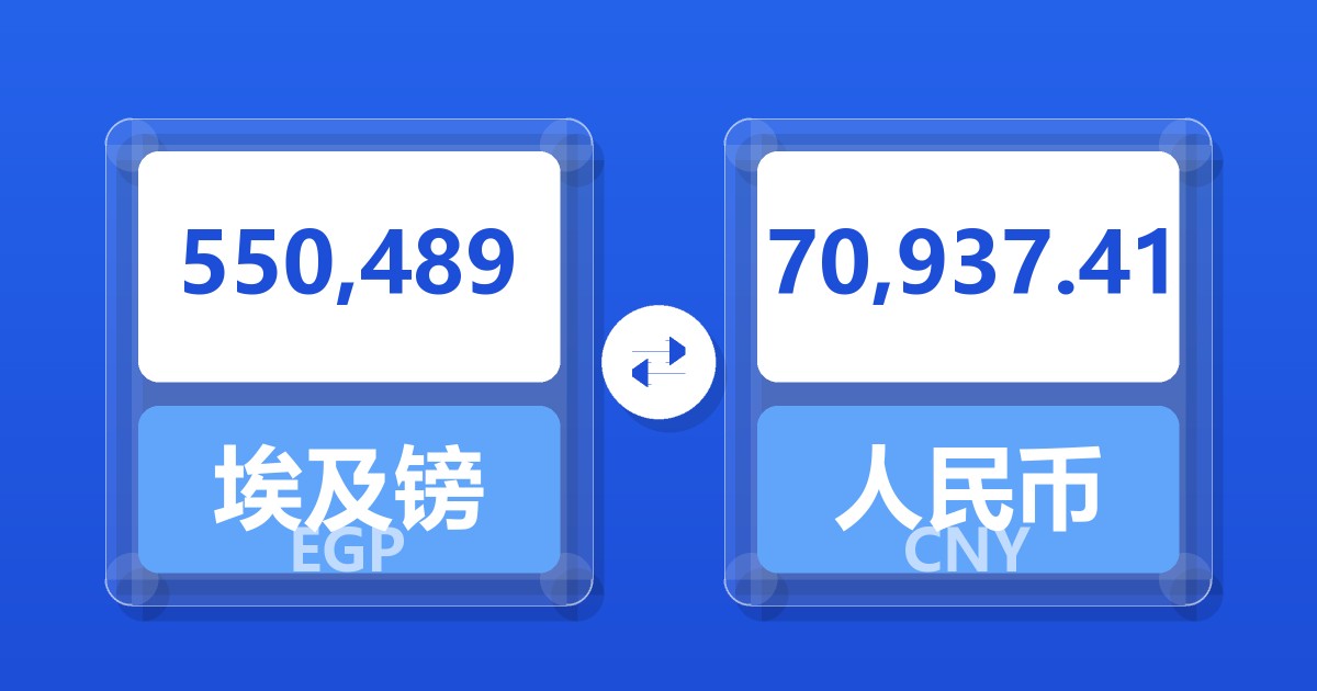 550,489埃及镑兑人民币