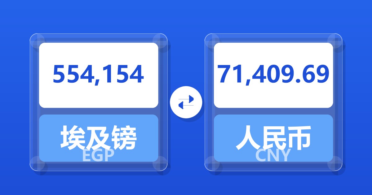554,154埃及镑兑人民币