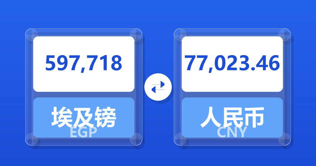 597,718埃及镑兑人民币
