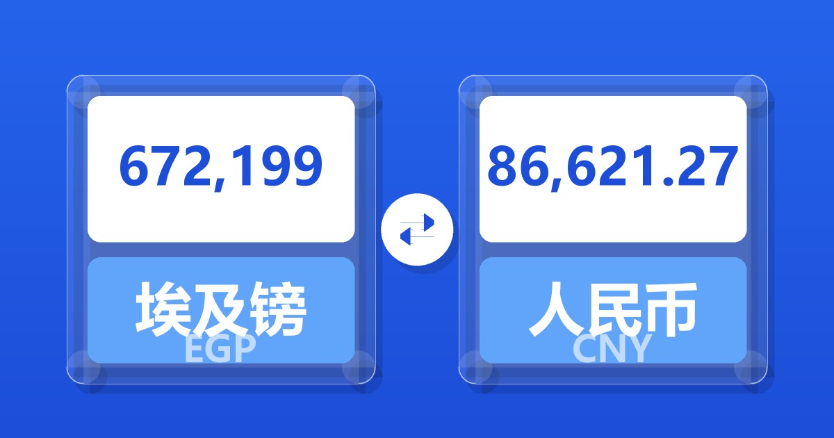 672,199埃及镑兑人民币
