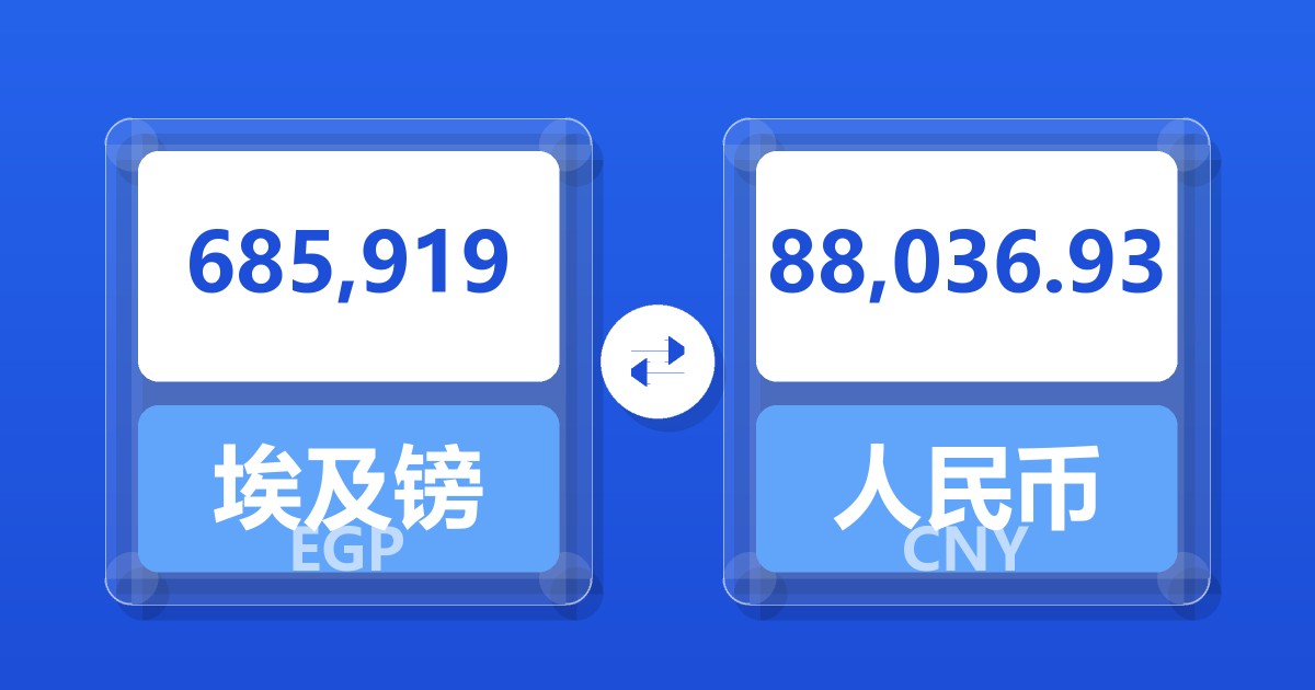 685,919埃及镑兑人民币