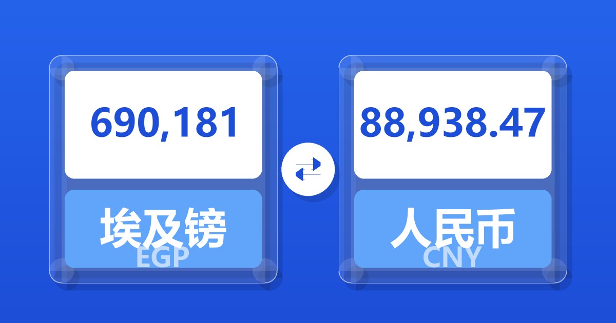 690,181埃及镑兑人民币