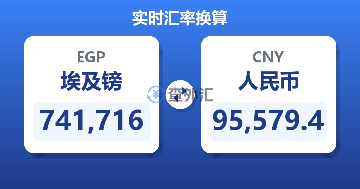 741,716埃及镑兑人民币