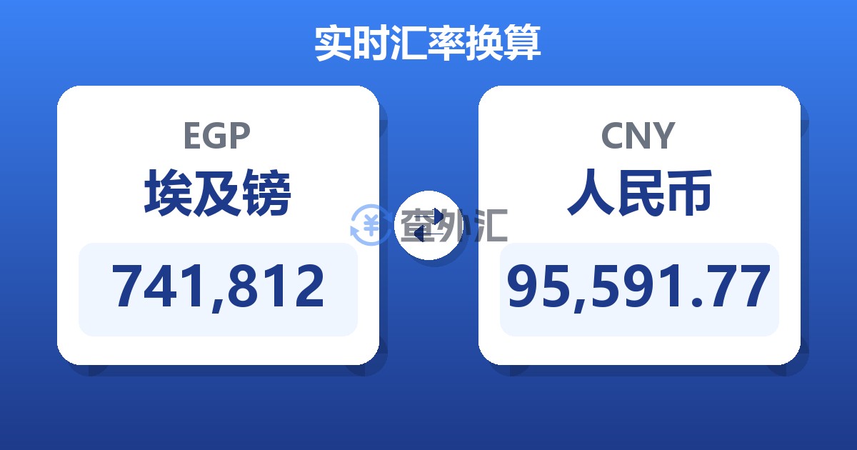 741,812埃及镑兑人民币